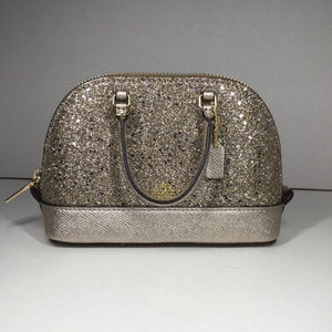 Coach Glitter Champagne Micro Mini Sierra Satchel